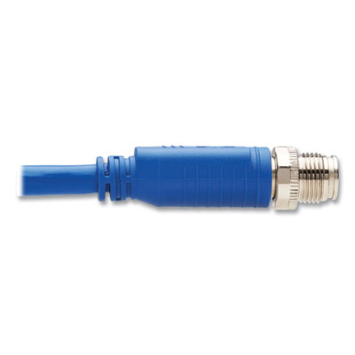 Tripp Lite Shielded M12 X-Code to RJ45 CAT6a Ethernet Cable, 32.8 ft, Blue, Ships in 7-10 Business Days (NM126A210MBL)