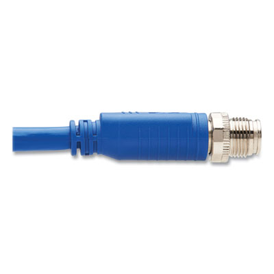 Tripp Lite Shielded M12 X-Code CAT6a Right-Angle Ethernet Cable, 32.8 ft, Blue, Ships in 7-10 Business Days (NM126A310MBL)