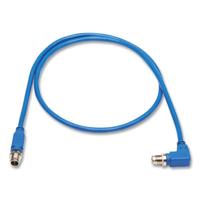 Tripp Lite M12 X-Code CAT6 Right-Angle Ethernet Cable, 6.6 ft, Blue, Ships in 7-10 Business Days (NM1260302MBL)