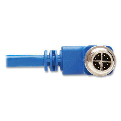 Tripp Lite M12 X-Code CAT6 Right-Angle Ethernet Cable, 9.8 ft, Blue, Ships in 7-10 Business Days (NM1260303MBL)