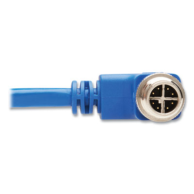 Tripp Lite M12 X-Code CAT6 Right-Angle Ethernet Cable, 16.4 ft, Blue, Ships in 7-10 Business Days (NM1260305MBL)