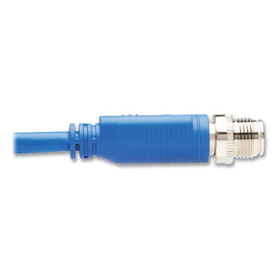 Tripp Lite M12 X-Code CAT6 Right-Angle Ethernet Cable, 32.8 ft, Blue, Ships in 7-10 Business Days (NM1260310MBL)
