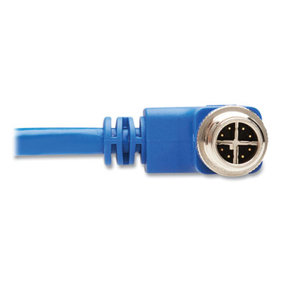 Tripp Lite M12 X-Code CAT6 Right-Angle Ethernet Cable, 32.8 ft, Blue, Ships in 7-10 Business Days (NM1260310MBL)