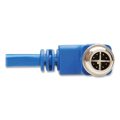Tripp Lite M12 X-Code to RJ45 CAT6 Right-Angle Ethernet Cable, 9.8 ft, Blue, Ships in 7-10 Business Days (NM1260403MBL)