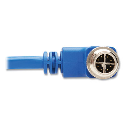 Tripp Lite M12 X-Code to RJ45 CAT6 Right-Angle Ethernet Cable, 32.8 ft, Blue, Ships in 7-10 Business Days (NM1260410MBL)