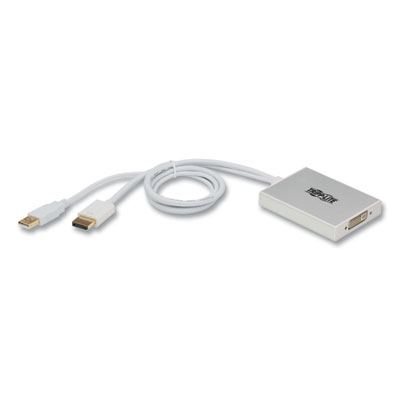 Tripp Lite DisplayPort to DVI Converter Adapter, 6", Silver, Ships in 7-10 Business Days (TRPP13406NDVIDL)