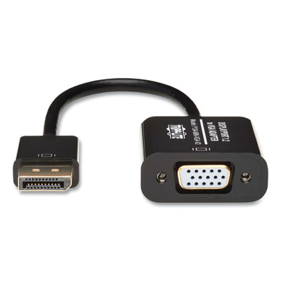 Tripp Lite DisplayPort 1.2 to VGA Cable, 6", Black, 50/Pack, Ships in 7-10 Business Days (TRPP13406NVGAV2)