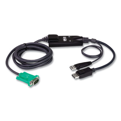 Tripp Lite VGA to DisplayPort and USB-A Adapter Cable Kit, 6 ft, Black, Ships in 7-10 Business Days (TRPP778006DP)