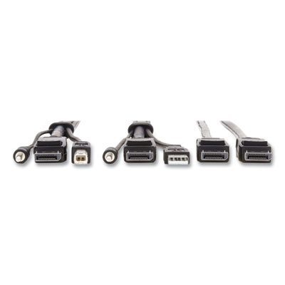 Tripp Lite Dual DisplayPort KVM Cable Kit, 10 ft, Black, Ships in 7-10 Business Days (P783010DP)