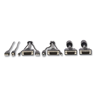 Tripp Lite 3.5 mm/DVI/USB Three-in-One KVM Cable Kit, 10 ft, Black, Ships in 7-10 Business Days (P784010DVU)