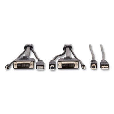 Tripp Lite DVI KVM Cable Kit, 10 ft, Black, Ships in 7-10 Business Days (P784010U)