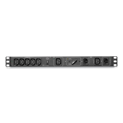 Tripp Lite Six-Outlet 200-250V 10A Single-Phase Hot-Swap PDU with Manual Bypass, 6 ft Cord, Black, Ships in 7-10 Business Days (PDUBHV101U)
