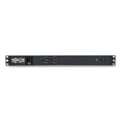Tripp Lite 14-Outlet 2kW Single-Phase Local Metered PDU + Isobar Surge Suppression, 15 ft Cord, Black, Ships in 7-10 Business Days (PDUMH20ISO)