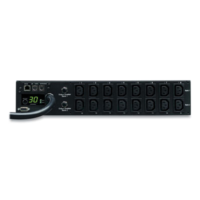 Tripp Lite 16-Outlet 5.5kW Single-Phase Switched PDU, 12 ft Cord, Black, Ships in 7-10 Business Days (PDUMH30HVNET)