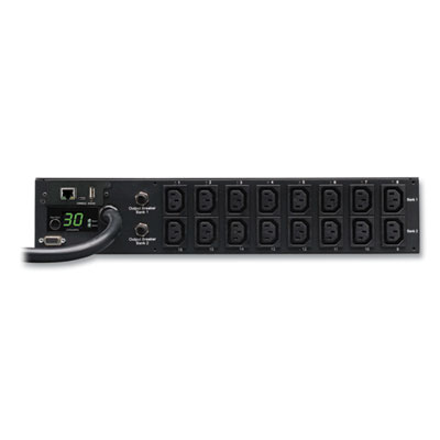 Tripp Lite 16-Outlet 5.5kW Single-Phase Switched PDU, 12 ft Cord, Black, Ships in 7-10 Business Days (PDUMH30HVNET)