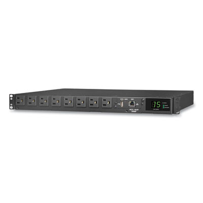 Tripp Lite Eight-Outlet 1.44kW 120V Single-Phase ATS/Monitored PDU, 12 ft Cord, Black, Ships in 7-10 Business Days (PDUMNH15AT1)