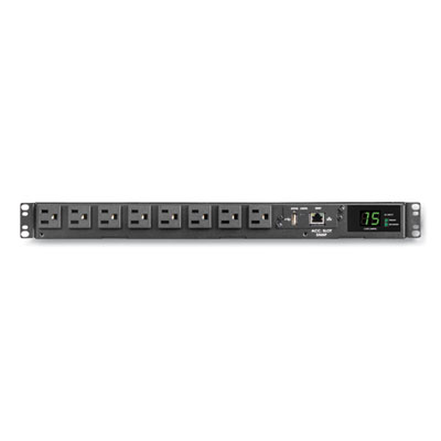 Tripp Lite Eight-Outlet 1.44kW 120V Single-Phase ATS/Monitored PDU, 12 ft Cord, Black, Ships in 7-10 Business Days (PDUMNH15AT1)