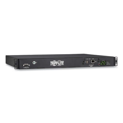 Tripp Lite One-Outlet 3.8kW Single-Phase Monitored Automatic Transfer Switch PDU, 10 ft Cord, Black, Ships in 7-10 Business Days (PDUMNH20HVAT)