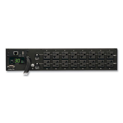 Tripp Lite 16-Outlet 2.9kW Single-Phase Monitored PDU, 10 ft Cord, Black, Ships in 7-10 Business Days (PDUMNH30)