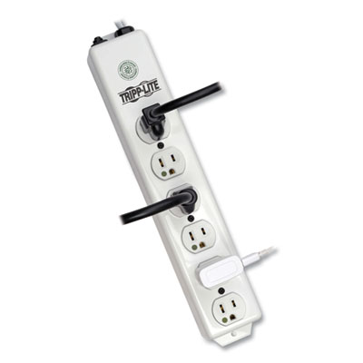 Tripp Lite Six-Outlet 1,800W Medical-Grade Power Strip, 1.5 ft Cord, White, Ships in 7-10 Business Days (PS602HG)