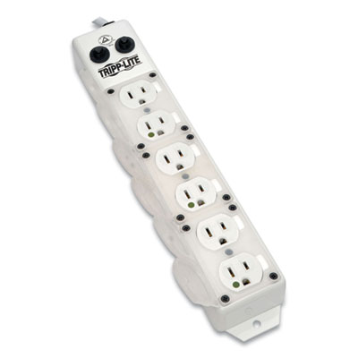 Tripp Lite Six-Outlet 1,800W Medical-Grade Power Strip for Patient-Care Vicinity, 15 ft Cord, White, Ships in 7-10 Business Days (PS615HGOEMRA)