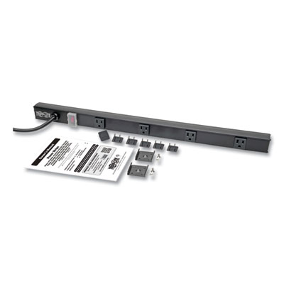 Tripp Lite Four-Outlet 1,800W Power Strip, 6 ft Cord, Black, Ships in 7-10 Business Days (PS2404RA06B)