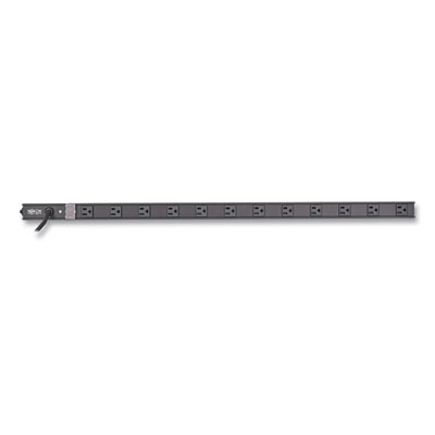 Tripp Lite 12-Outlet 120V 15A 1,800W Vertical Power Strip, 15 ft Cord, Black, Ships in 7-10 Business Days (PS3612B)