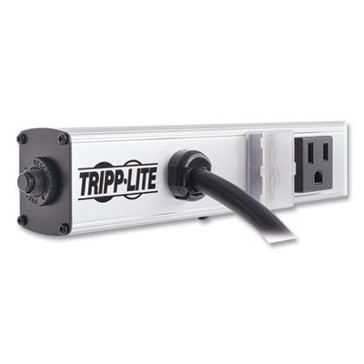 Tripp Lite 12-Outlet 1,800W Right-Angle Outlet Vertical Power Strip, 15 ft Cord, Silver, Ships in 7-10 Business Days (PS3612RA)