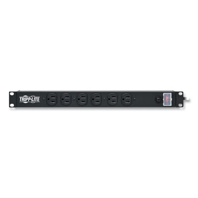 Tripp Lite 12-Outlet 1,800W 1U Rack-Mount Power Strip, 15 ft Cord, Black, Ships in 7-10 Business Days (RS1215)