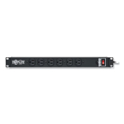 Tripp Lite 12-Outlet 1,800W 1U Rack-Mount Power Strip, 15 ft Cord, Black, Ships in 7-10 Business Days (RS1215)