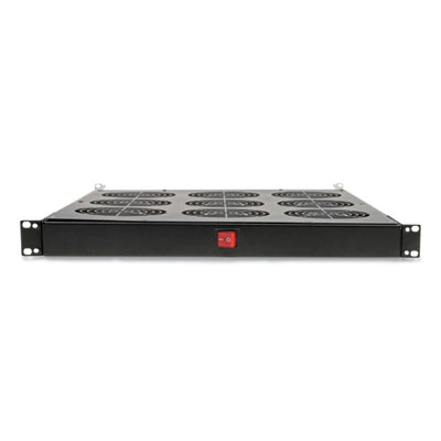Tripp Lite 9-Fan Tray for 19" Racks, 1U, 864 CFM, Black, Ships in 7-10 Business Days (TRPSRFANTRAY9)