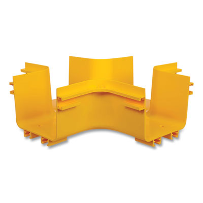 Tripp Lite Toolless Horizontal Four-Way Junction for Fiber Routing System, 5", Yellow, Ships in 7-10 Business Days (SRFC5JUNT4)