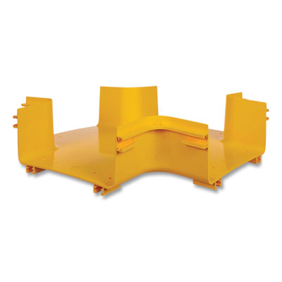 Tripp Lite Toolless Horizontal Four-Way Junction for Fiber Routing System, 10", Yellow, Ships in 7-10 Business Days (SRFC10JUNT4)
