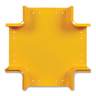 Tripp Lite Toolless Horizontal Four-Way Junction for Fiber Routing System, 10", Yellow, Ships in 7-10 Business Days (SRFC10JUNT4)