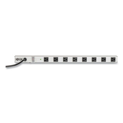 Tripp Lite Eight-Outlet Power Strip with Surge Protection, 8 AC Outlets, 6 ft Cord, 1,050 J, Gray, Ships in 7-10 Business Days (SS240806)