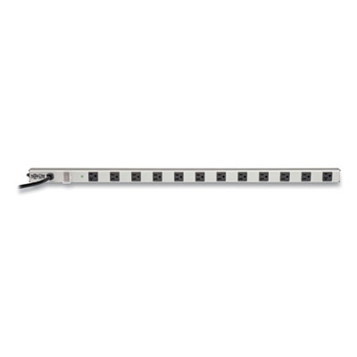 Tripp Lite Power Strip with Surge Protection, 12 AC Outlets, 15 ft Cord, 1,650 J, Gray, Ships in 7-10 Business Days (SS361220)