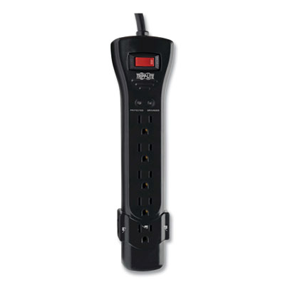 Tripp Lite Protect It! Seven-Outlet Surge Protector, 7 AC Outlets, 25 ft Cord, 2,160 J, Gray, Ships in 7-10 Business Days (SUPER725B)