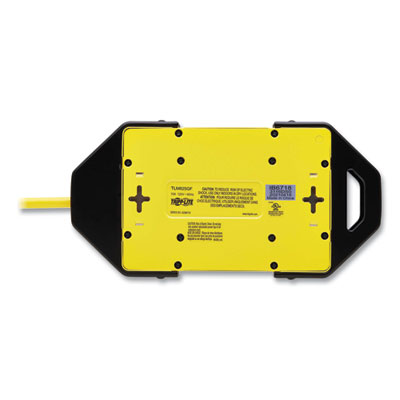 Tripp Lite Eight-Outlet 1,800W Safety Power Strip, 25 ft Cord, Black/Yellow, Ships in 7-10 Business Days (TLM825GF)