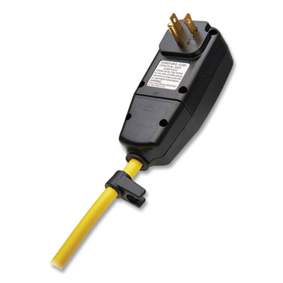 Tripp Lite Eight-Outlet 1,800W Safety Power Strip, 25 ft Cord, Black/Yellow, Ships in 7-10 Business Days (TLM825GF)
