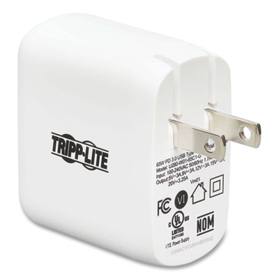Tripp Lite Compact USB-C Wall Charger, White, Ships in 7-10 Business Days (TRPU280W0165C1G)