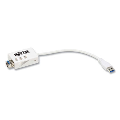 Tripp Lite USB 3.0 to LC Multimode Fiber Optic Transceiver Ethernet Adapter, White, Ships in 7-10 Business Days (U336MMF1GLC)