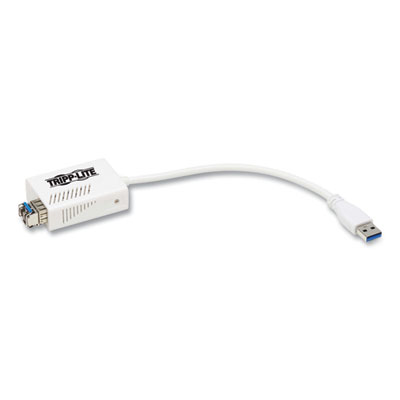 Tripp Lite USB 3.0 to LC Singlemode Fiber Optic Transceiver Ethernet Adapter, White, Ships in 7-10 Business Days (U336SMF1GLC)