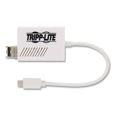 Tripp Lite USB-C 3.1 to LC Singlemode Fiber Optic Transceiver Gigabit Ethernet Adapter, White, Ships in 7-10 Business Days (U436SMF1GLC)