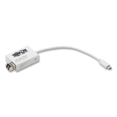 Tripp Lite USB-C 3.1 to LC Singlemode Fiber Optic Transceiver Gigabit Ethernet Adapter, White, Ships in 7-10 Business Days (U436SMF1GLC)
