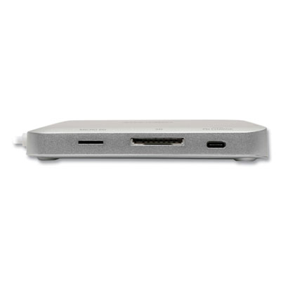 Tripp Lite USB-C Ultra HD Dual Display Dock, and 60 W PD Charging, Silver, Ships in 7-10 Business Days (TRPU442DOCK2S)