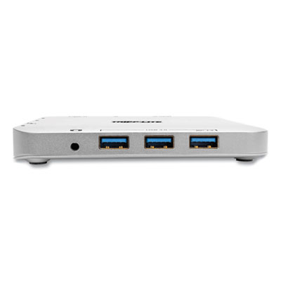 Tripp Lite USB-C Ultra HD Dual Display Dock, and 60 W PD Charging, Silver, Ships in 7-10 Business Days (TRPU442DOCK2S)