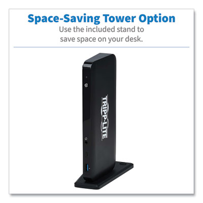 Tripp Lite USB-C HDMI and DisplayPort Triple Display Dock, 3.5mm/DisplayPort/HDMI/RJ45/USB-A/USB-C PD Charging,BK,Ships in 7-10 Bus Days (U442DOCK8B)