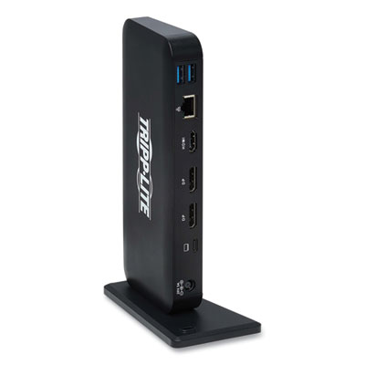 Tripp Lite USB-C HDMI and DisplayPort Triple Display Dock, 3.5mm/DisplayPort/HDMI/RJ45/USB-A/USB-C PD Charging,BK,Ships in 7-10 Bus Days (U442DOCK8B)