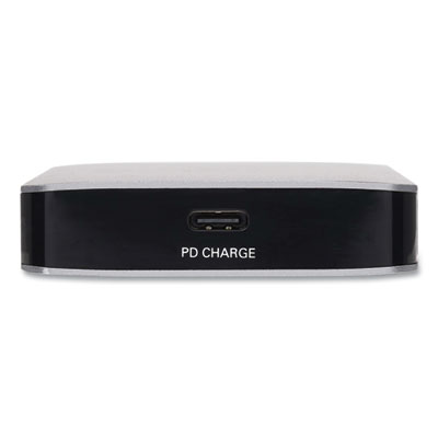 Tripp Lite USB-C UHD Dual Display Dock, HDMI/Micro SD/RJ45/SD/USB-A/USB-C PD Charging, Black/Gray, Ships in 7-10 Business Days (TRPU442DOCK8GGG)