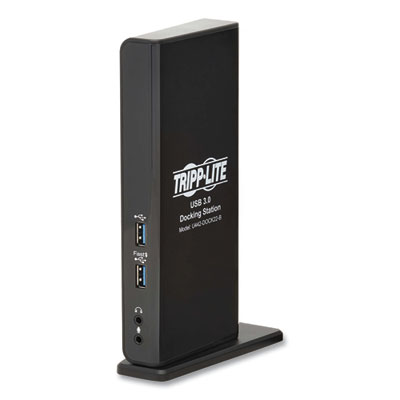 Tripp Lite USB-A/USB-C Dual Display Docking Station, 3.5 mm; HDMI; RJ45; USB A; USB-B, Black, Ships in 7-10 Business Days (U442DOCK22B)